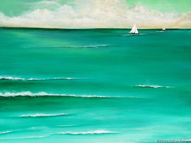 Caribbean Afternoon<br/>24" x 30"<br/>Barbara Hafner