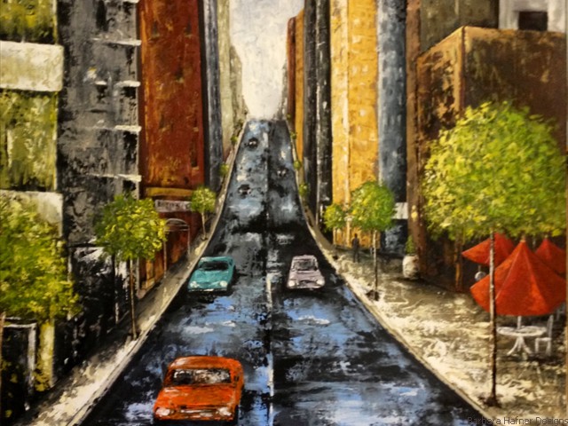 Concrete Scene<br/>24" x 36"<br/>Barbara Hafner