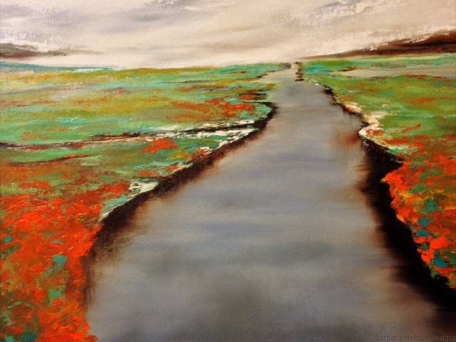 Fjords<br/>24" x 24"<br/>Barbara Hafner