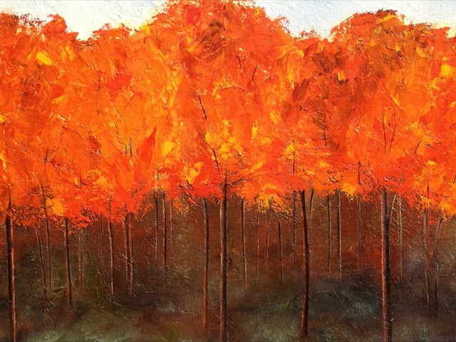 Forest Fire II<br/>18" x 36"<br/>Barbara Hafner