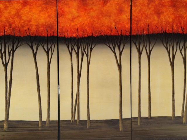 Forest Fire IV<br/>40" x 54"<br/>Barbara Hafner