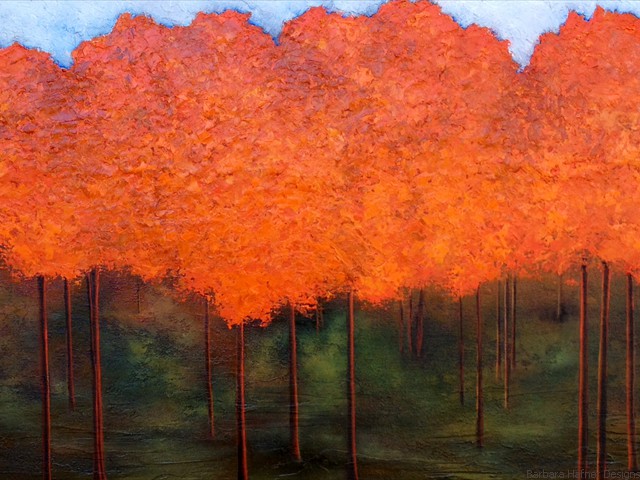 Forest Fire V<br/>30" x 40"<br/>Barbara Hafner