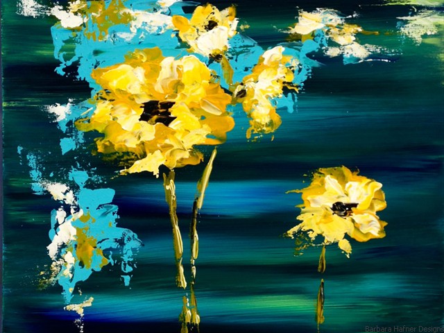 Goldfish<br/>20" x 20"<br/>Barbara Hafner