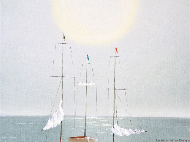 La Petite Bateaux<br/>16" x 20"<br/>Barbara Hafner