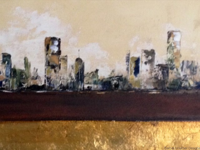 Metro Gold<br/>18" x 36"<br/>Barbara Hafner