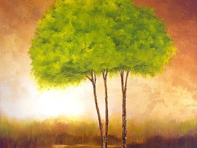Old World Trees<br/>20" x 24"<br/>Barbara Hafner