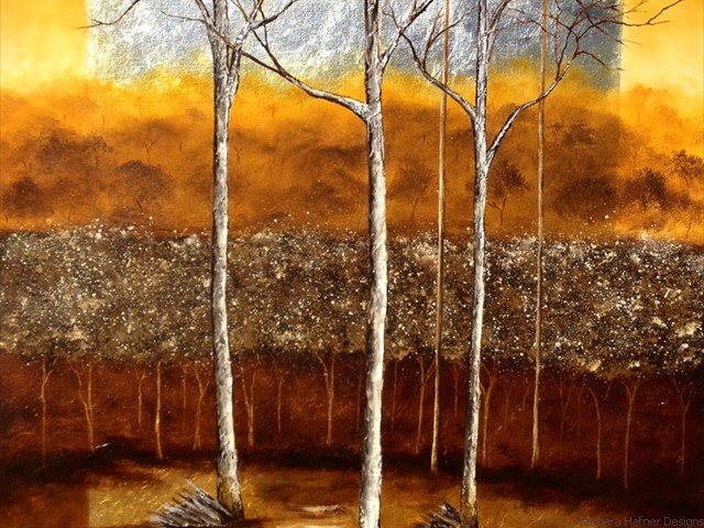 Orchard Sentinels<br/>30" x 40"<br/>Barbara Hafner