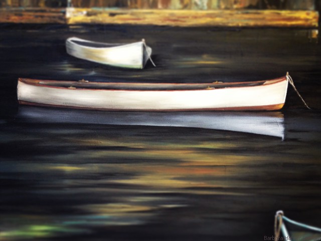 Under the Bridge<br/>24" x 24"<br/>Barbara Hafner