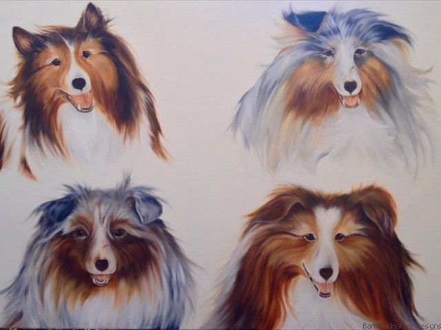 Jerry and Debby's Family<br/>24" x 36"<br/>Maxine and Barbara