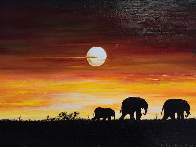 African Journey<br/>16" x 40"<br/>Maxine Gillilan