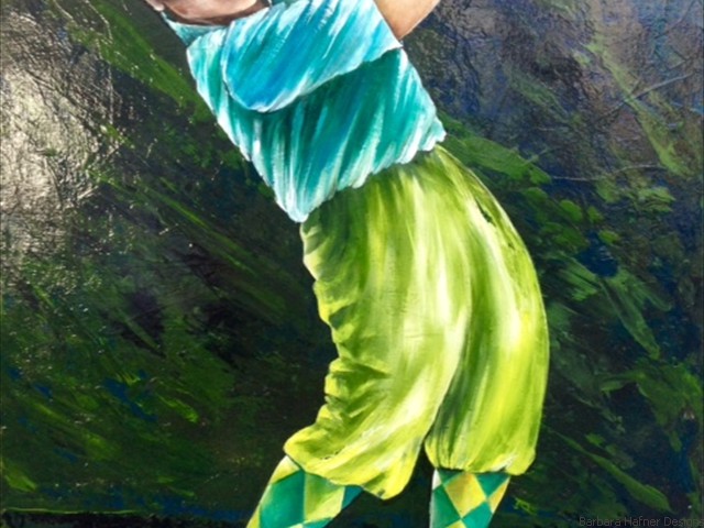 Man Golfer<br/>18" x 24"<br/>Maxine Gillilan