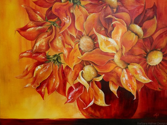 Blaze<br/>36" x 36"<br/>Maxine Gillilan