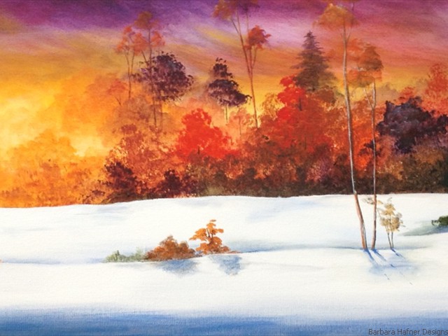 First Snow<br/>12" x 36"<br/>Maxine Gillilan
