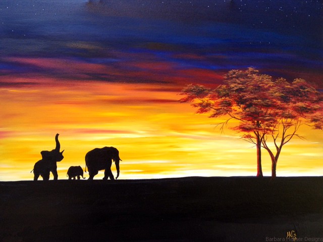 -Sundown<br/>8" x 24"<br/>Maxine Gillilan