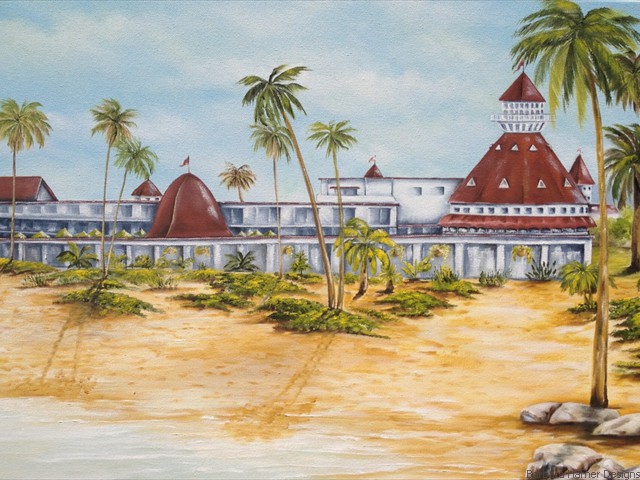 Hotel del Coronado<br/>18" x 24"<br/>Maxine Gillilan