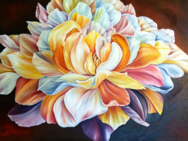 Peony<br/>30" x 40"<br/>Maxine Gillilan