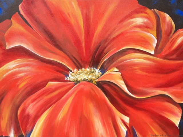 Poppy en Noir II<br/>18" x 24"<br/>Maxine Gillilan