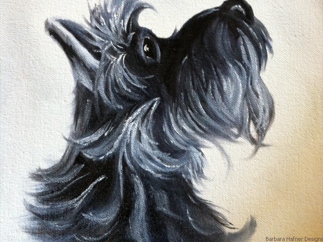 Scottie Dog<br/>12" x 12"<br/>Maxine Gillilan