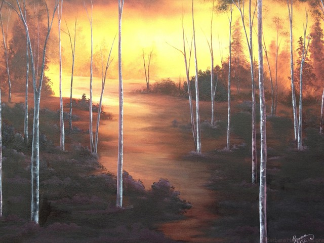 Stormy Trees<br/>24" x 36"<br/>Barbara Hafner