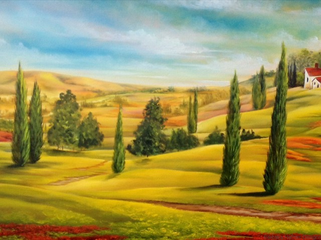 Tuscany Countryside<br/>18" x 24"<br/>Maxine Gillilan
