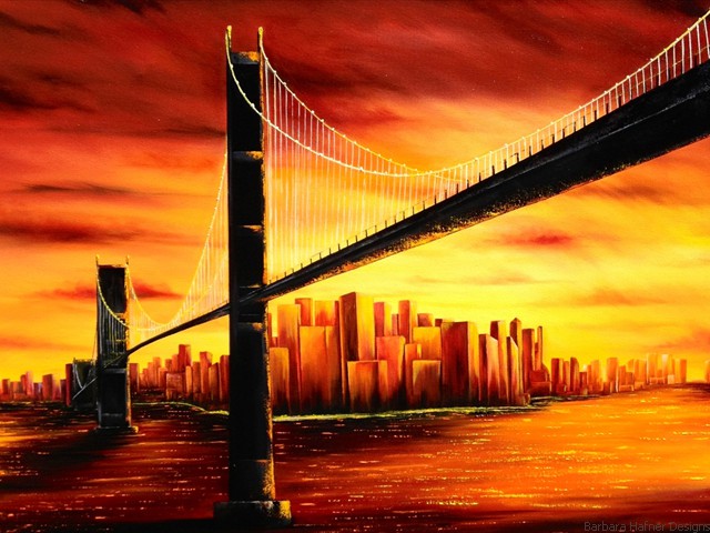 Urban Sunrise II<br/>30" x 40"<br/>Maxine Gillilan