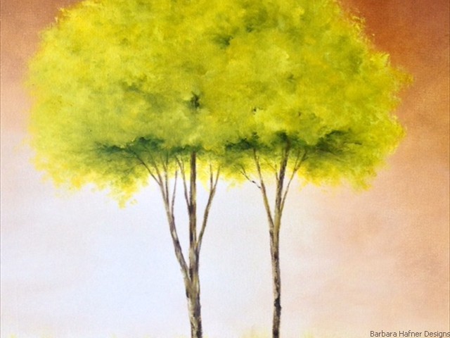 Old World Tree V<br/>Oil<br/>Barbara Hafner