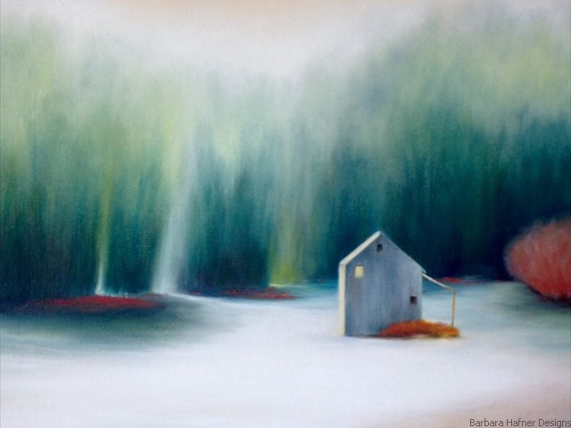 Settling in for the Night<br/>Oil<br/>Barbara Hafner