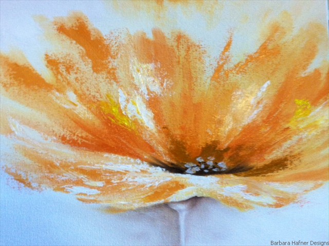 Tangerine Poppy<br/>12" x 12"<br/>Maxine Gillilan